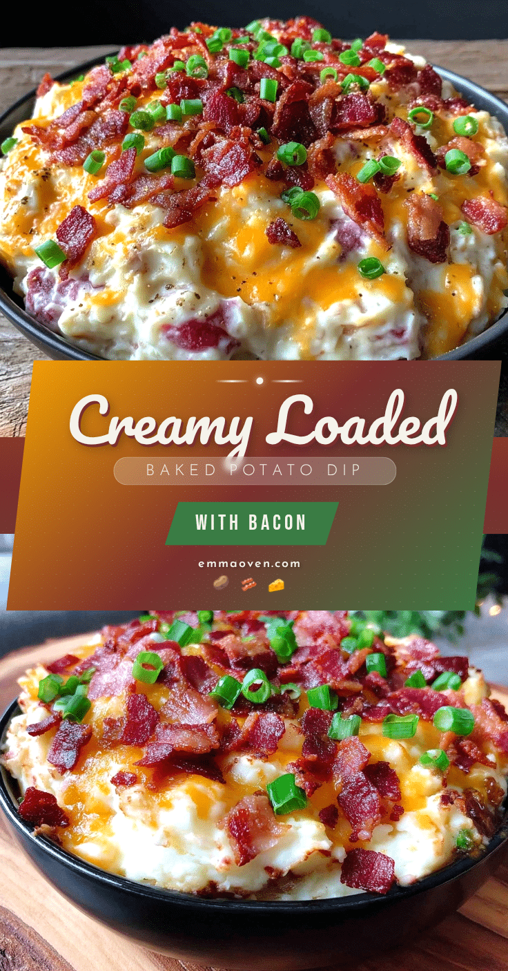 creamy loaded baked potato dip with bacon recipe