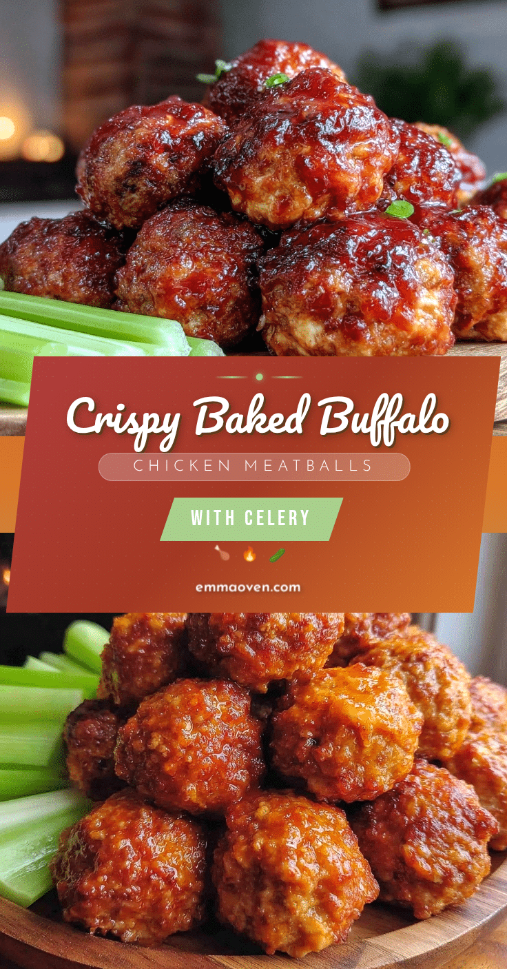crispy baked buffalo chicken meatballs recipe
