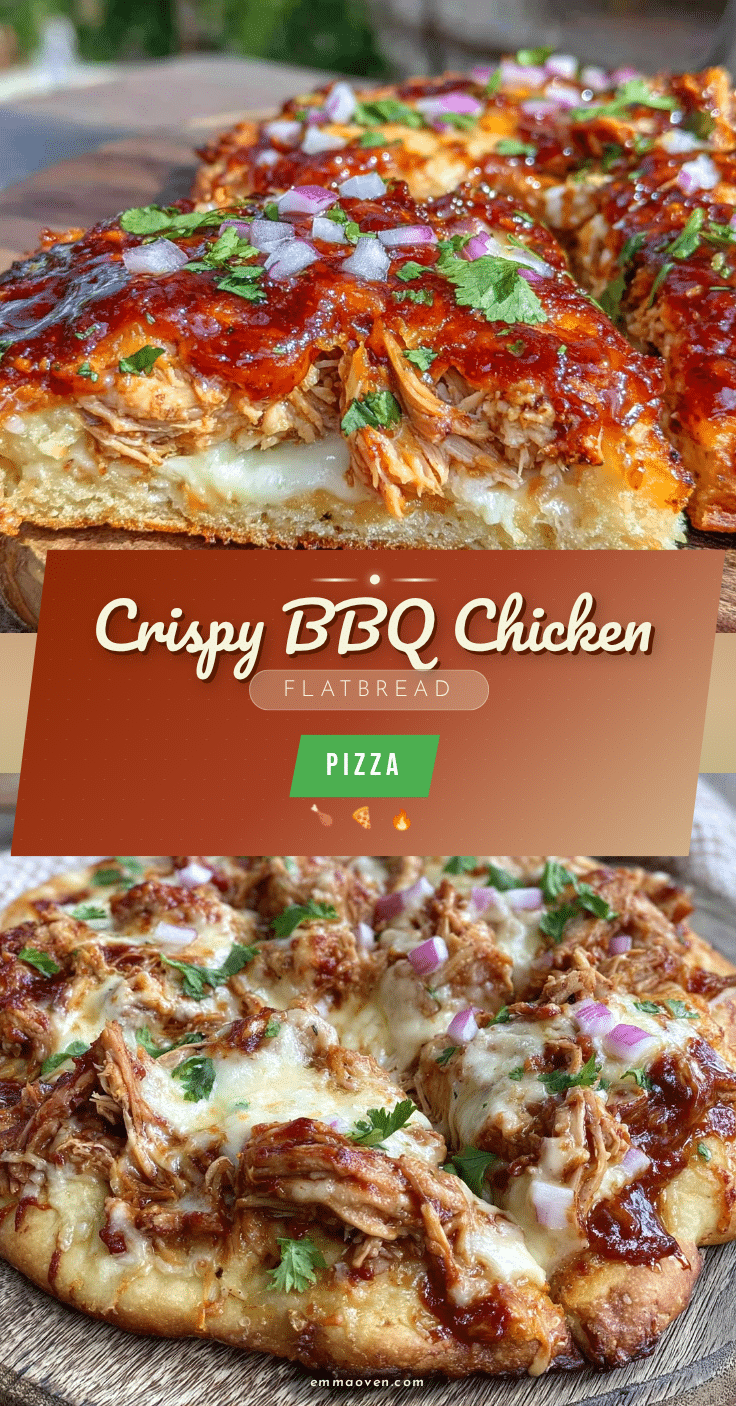 crispy BBQ chicken flatbread pizza recipe