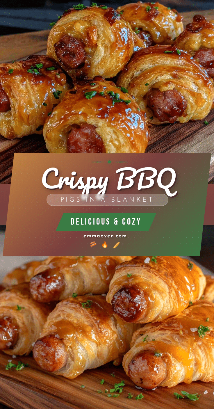 crispy BBQ pigs in a blanket recipe