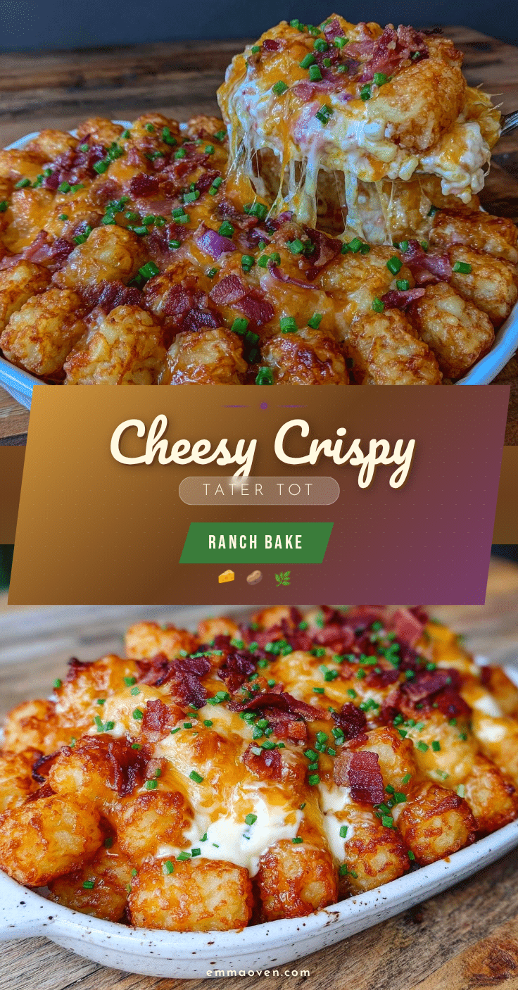crispy cheesy tater tot ranch bake recipe