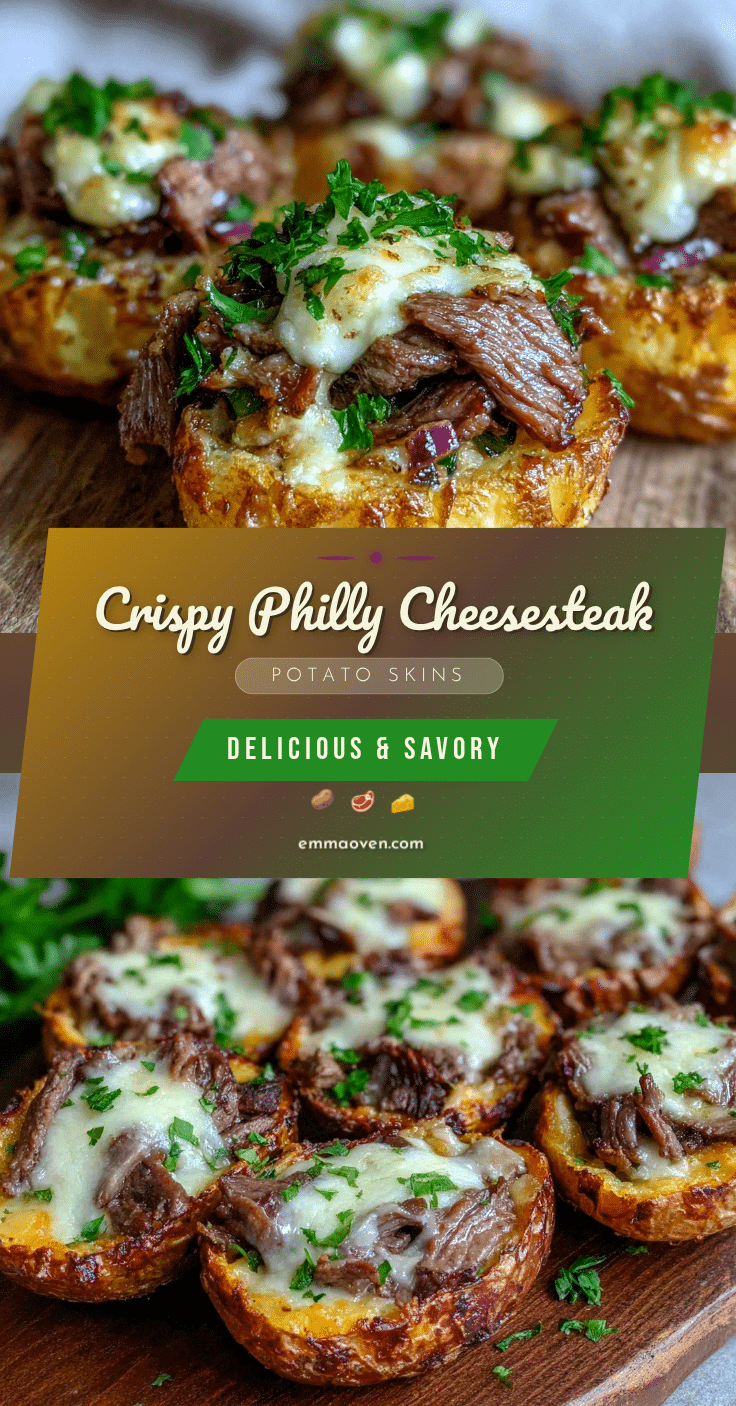 crispy philly cheesesteak potato skins recipe