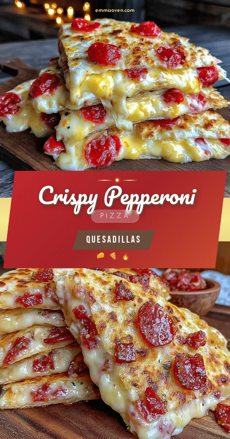 crispy pizza quesadillas with pepperoni recipe