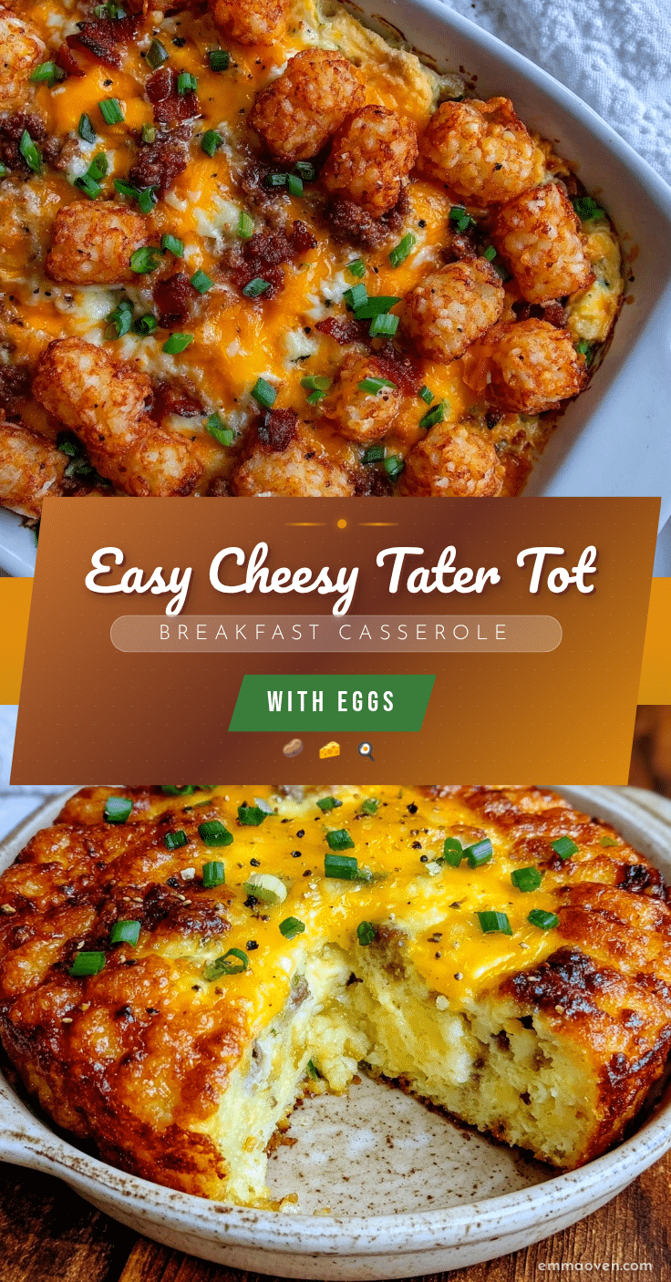 easy cheesy tater tot breakfast casserole recipe