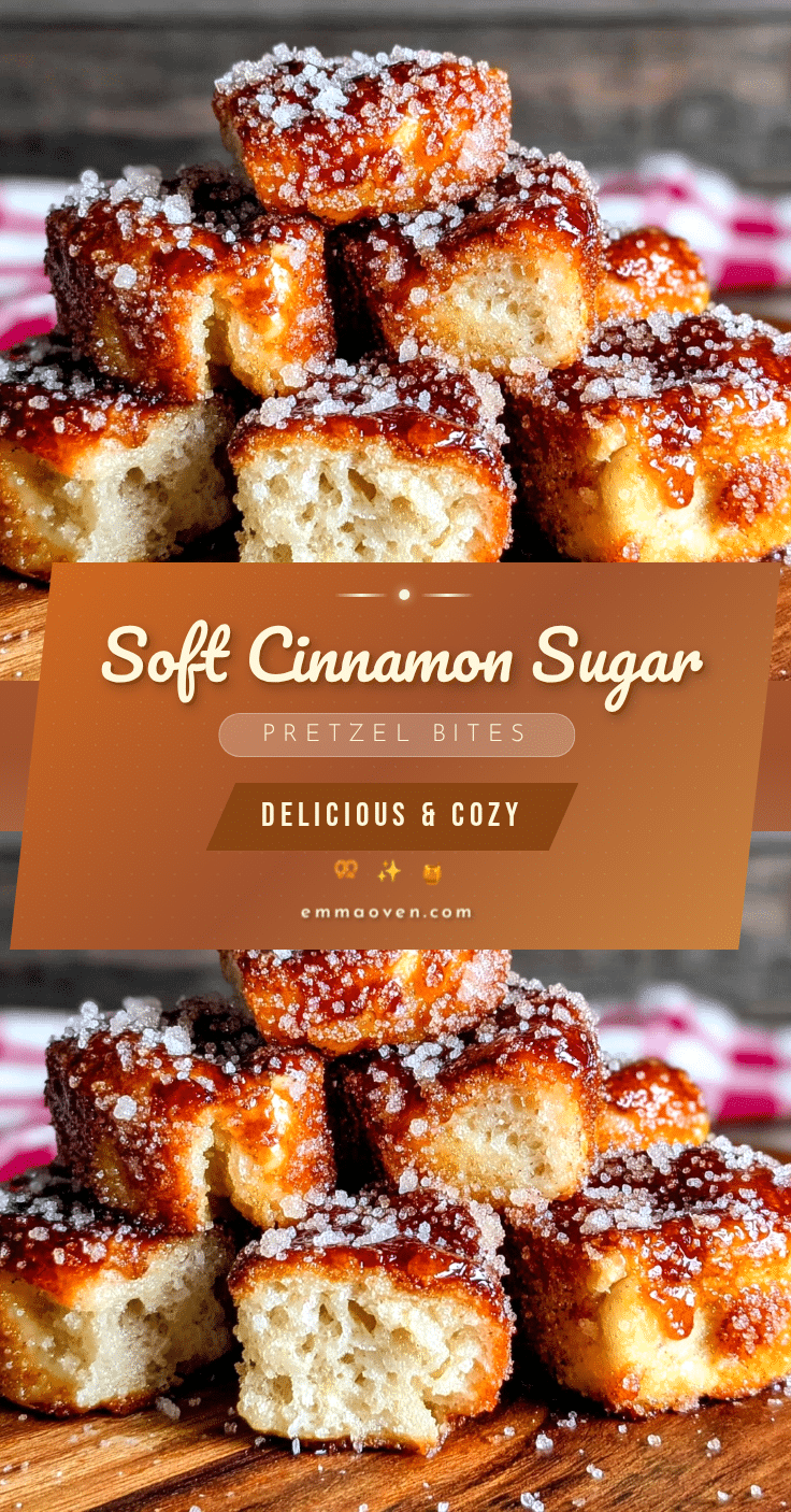 soft cinnamon sugar pretzel bites recipe