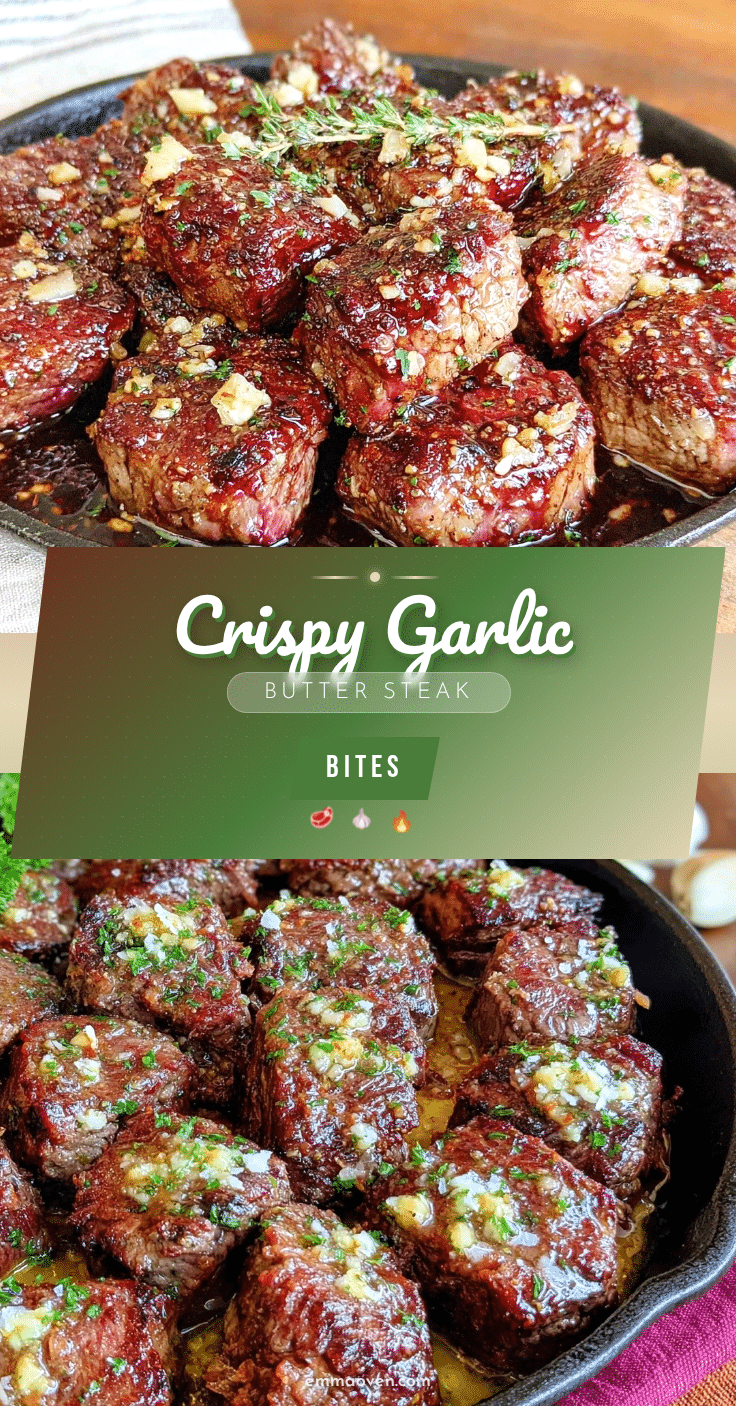 air fryer garlic butter steak bites recipe