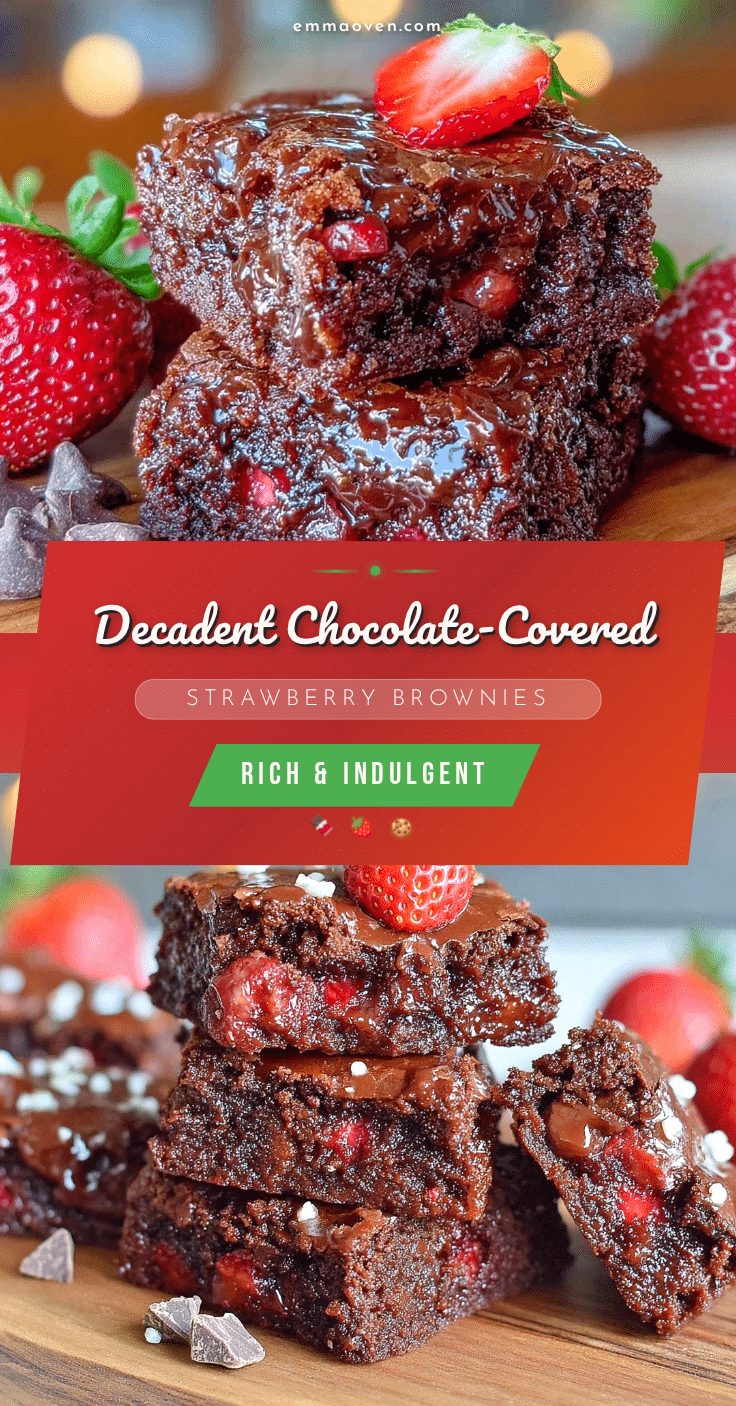 chocolate-covered strawberry brownies recipe