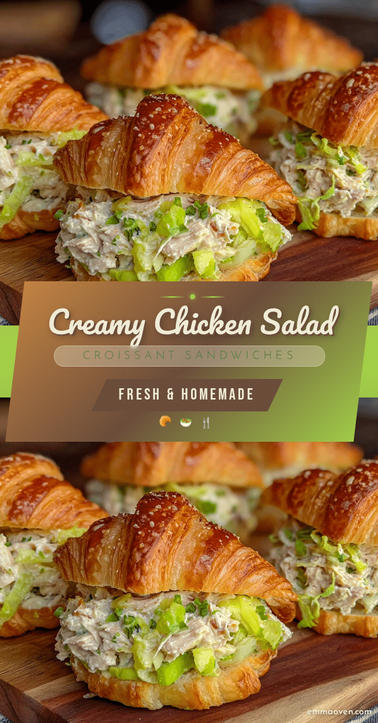 creamy chicken salad croissant sandwiches recipe