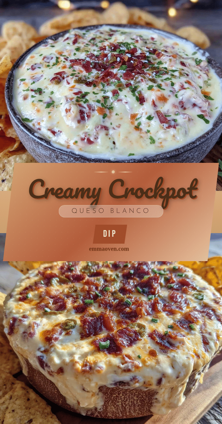 creamy crockpot queso blanco dip recipe