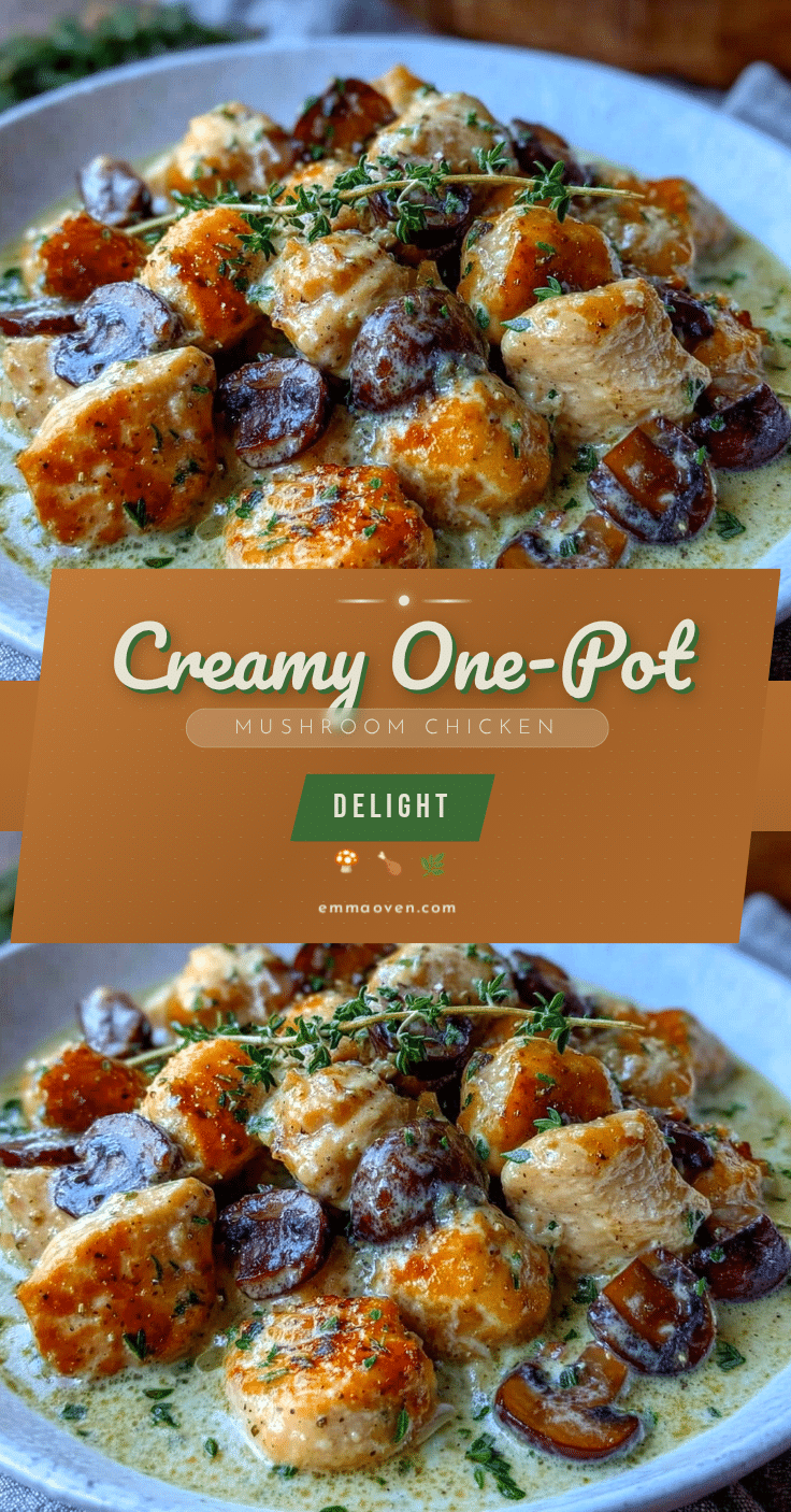 creamy one-pot mushroom chicken recipe