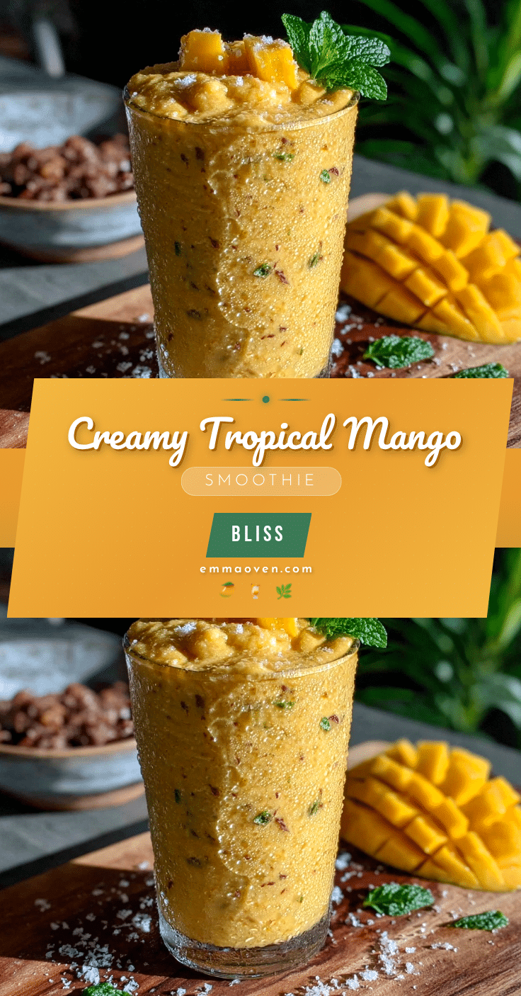creamy tropical mango smoothie recipe