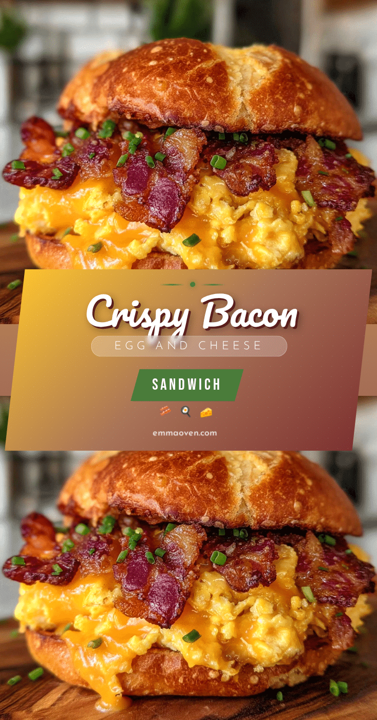 crispy bacon egg and cheese breakfast sandwich recipe