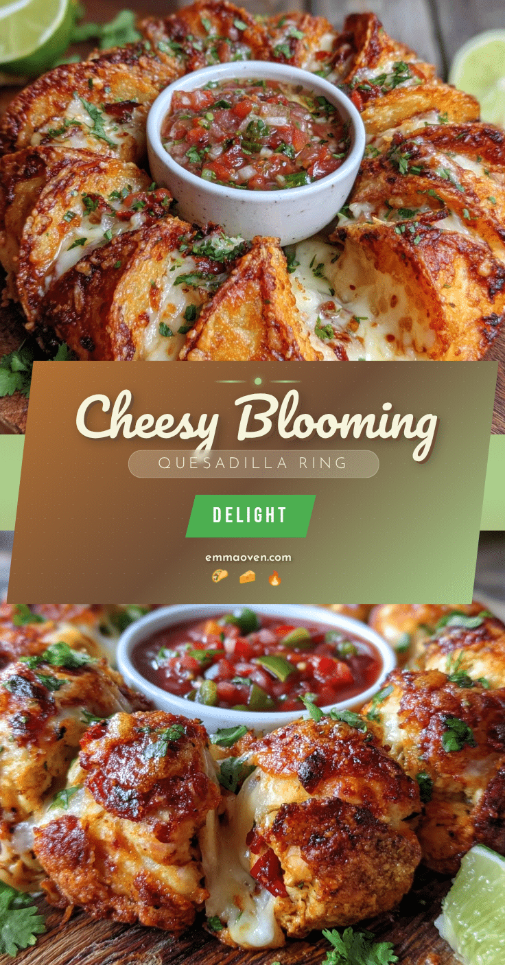 crispy blooming quesadilla ring recipe