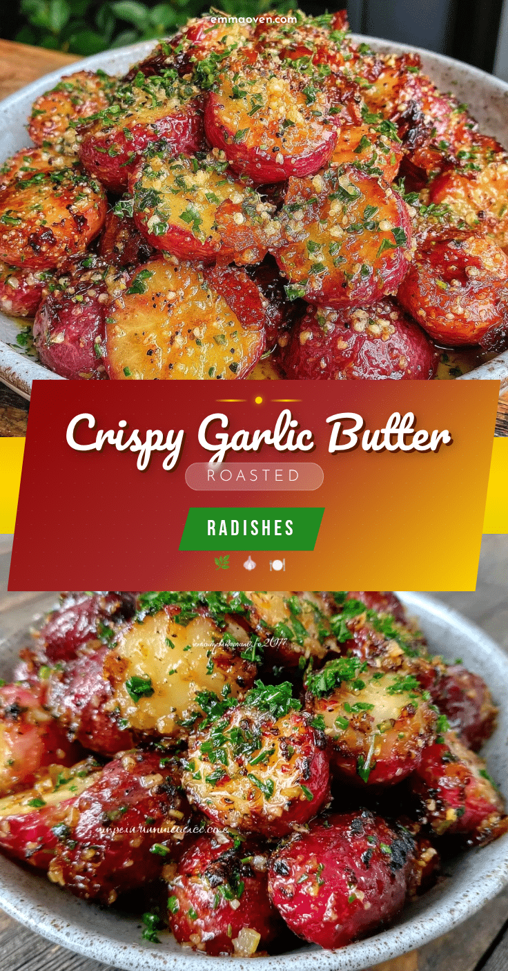 crispy garlic butter roasted radishes recipe