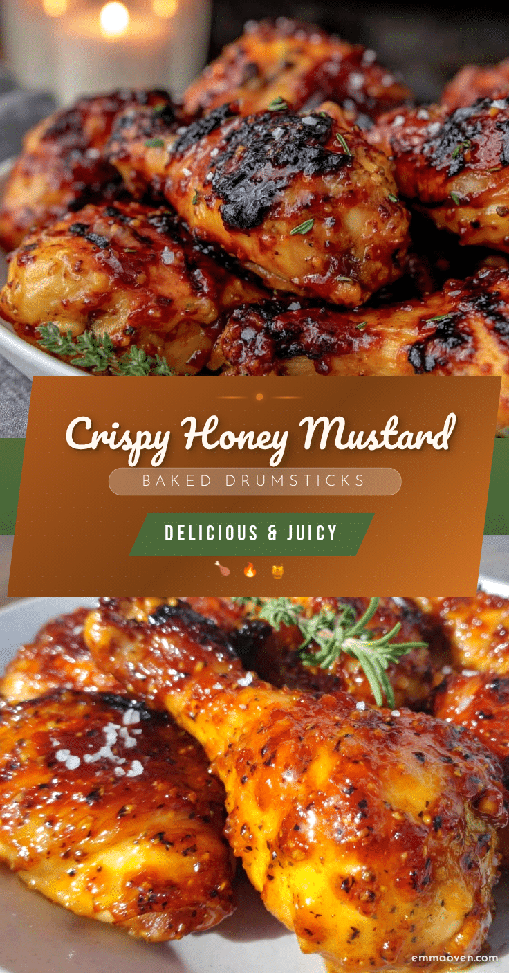 crispy honey mustard baked chicken drumsticks recipe
