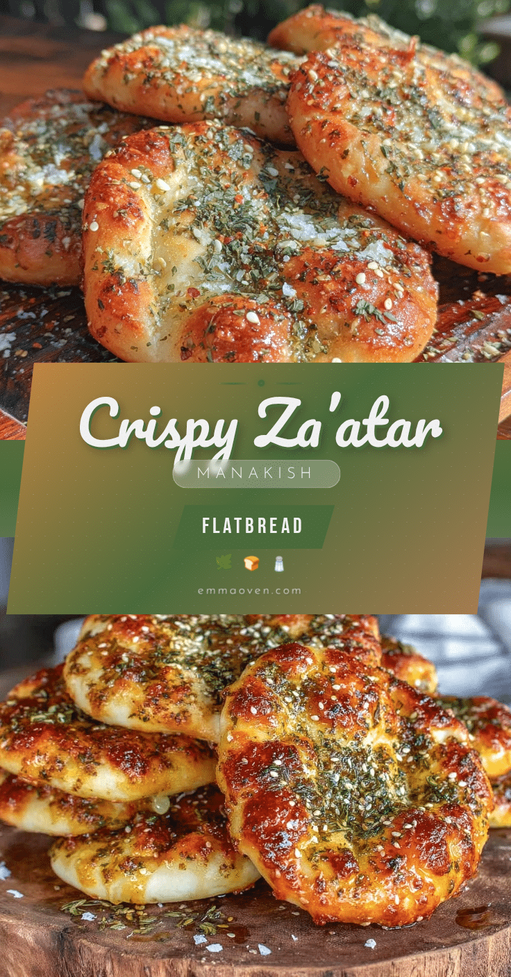 crispy zaatar manakish flatbread recipe