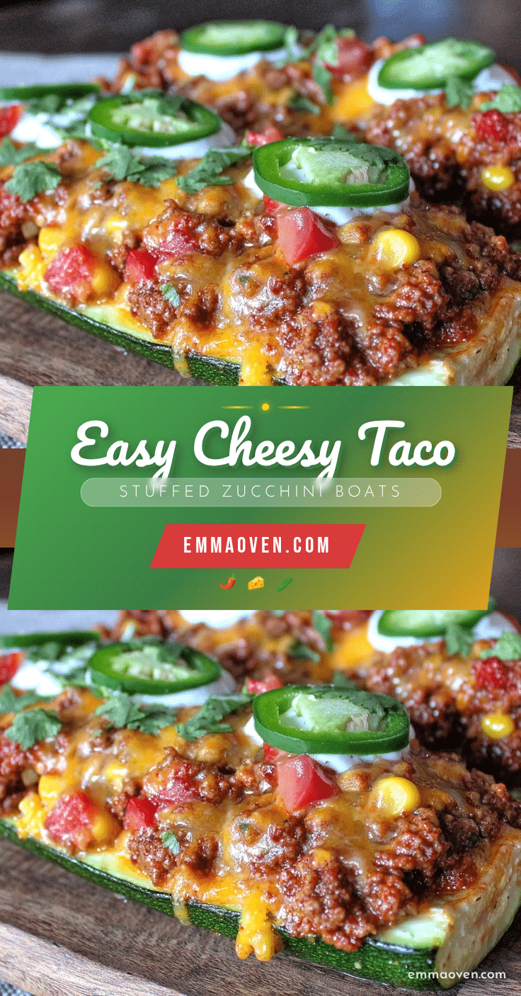 easy cheesy taco stuffed zucchini boats recipe
