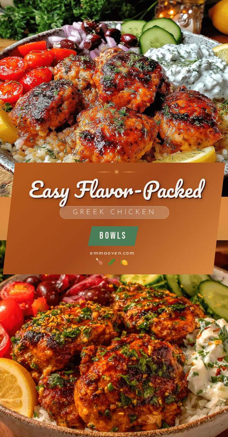 Greek chicken bowls recipe