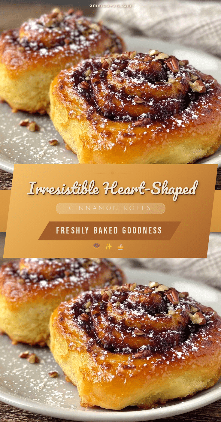 heart-shaped cinnamon rolls recipe
