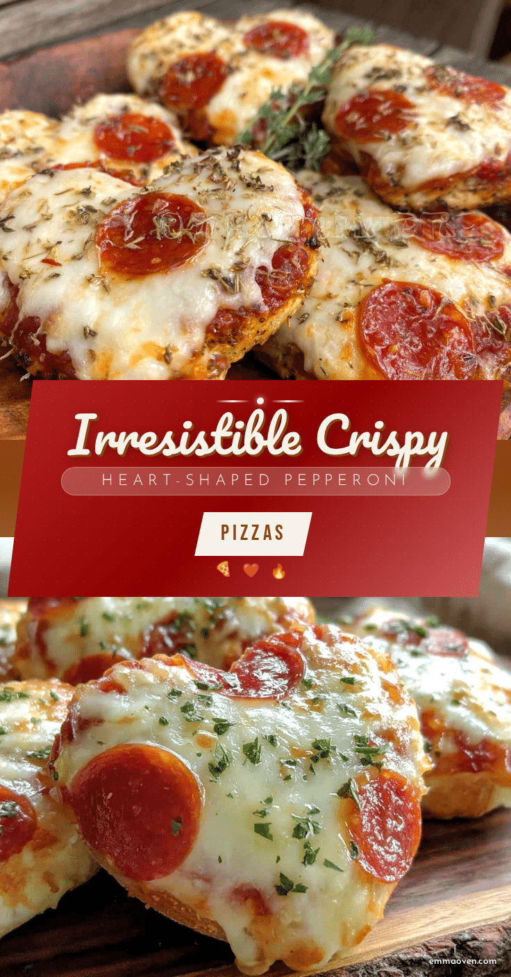 heart-shaped mini pepperoni pizzas recipe