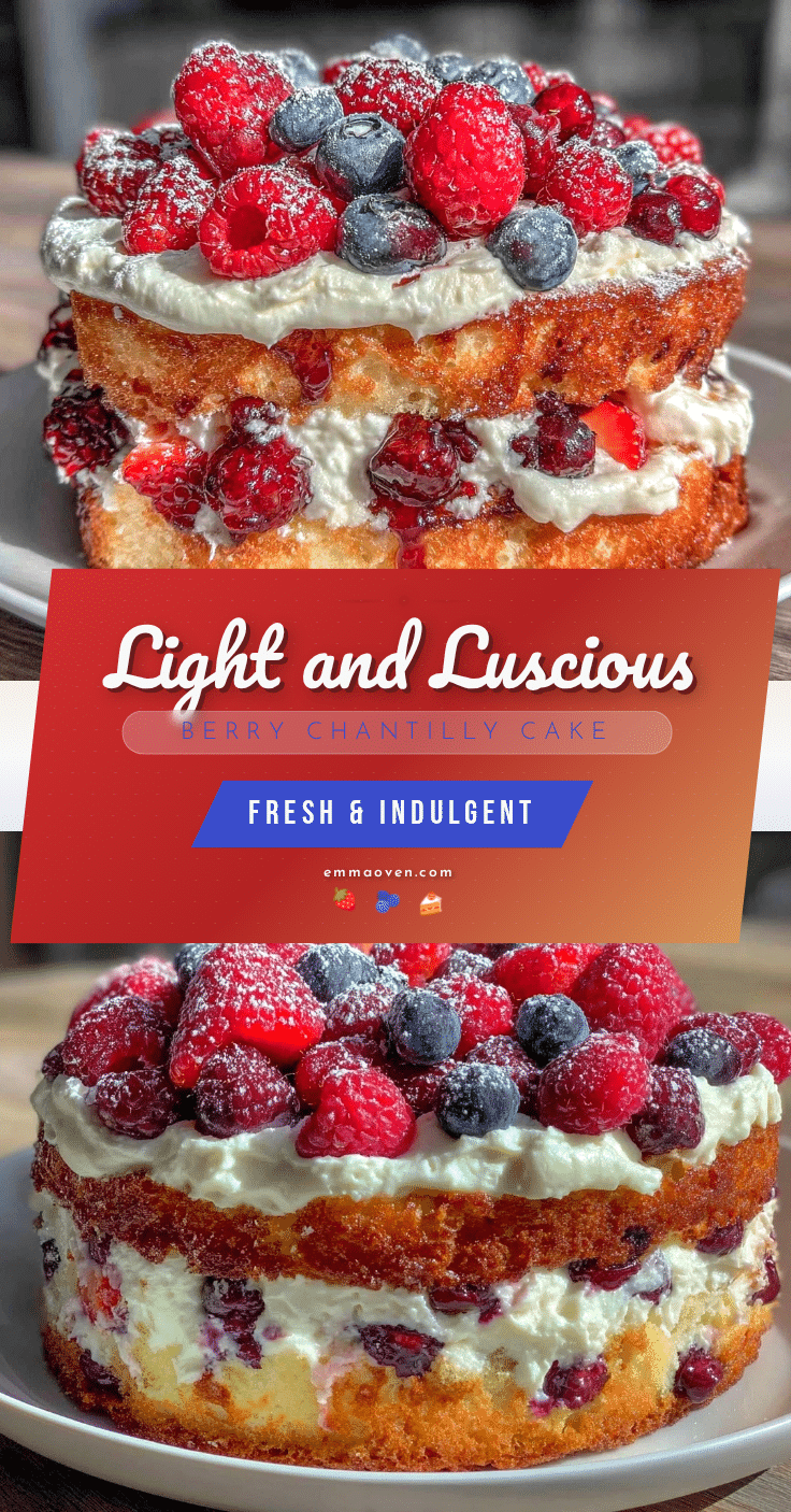 luscious berry Chantilly cake recipe