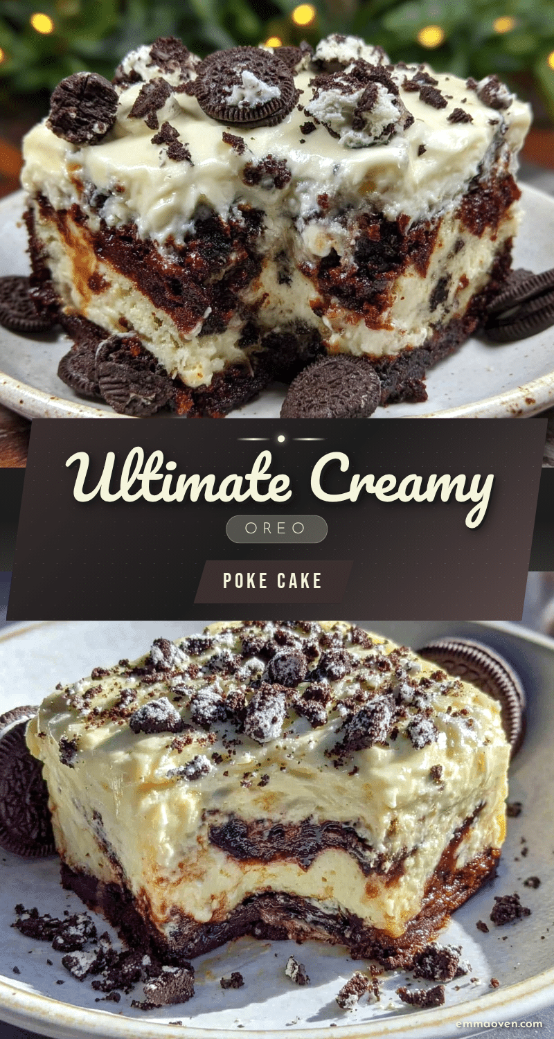 creamy Oreo poke cake recipe
