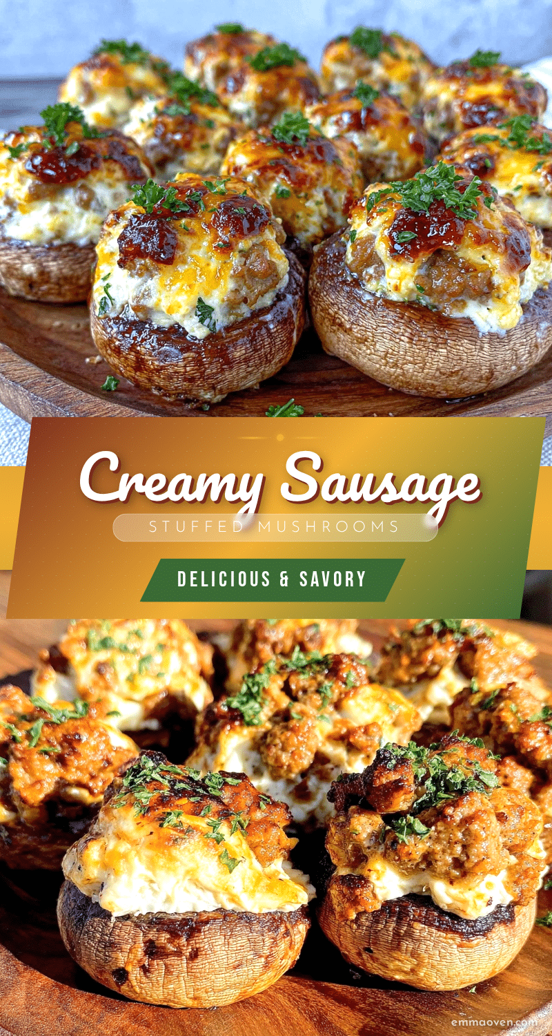 creamy stuffed mushrooms with sausage recipe