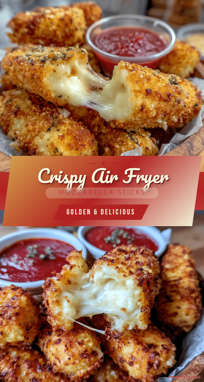 crispy air fryer mozzarella sticks recipe