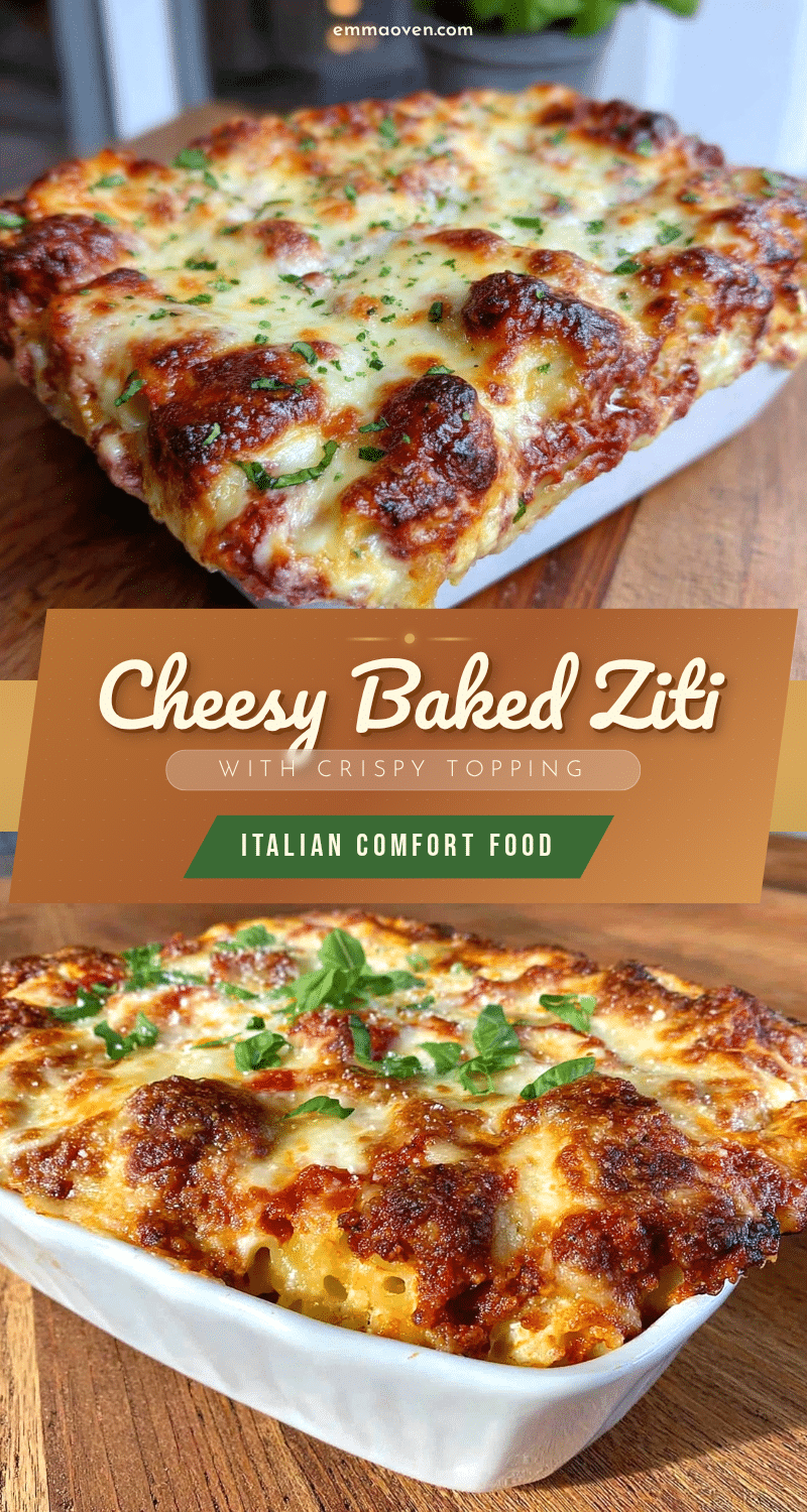 crispy cheesy baked ziti recipe