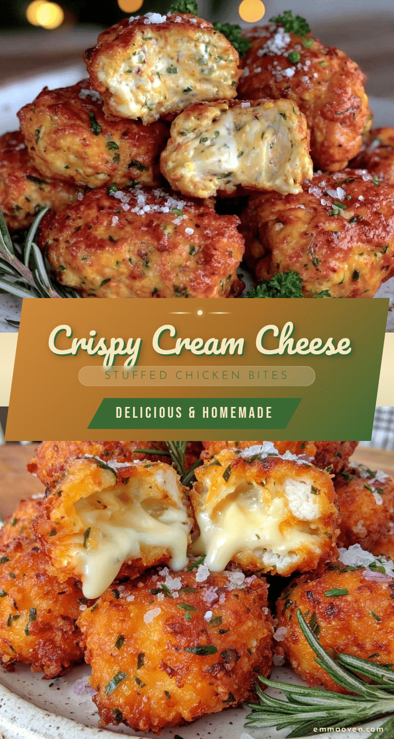 crispy cream cheese stuffed chicken bites recipe