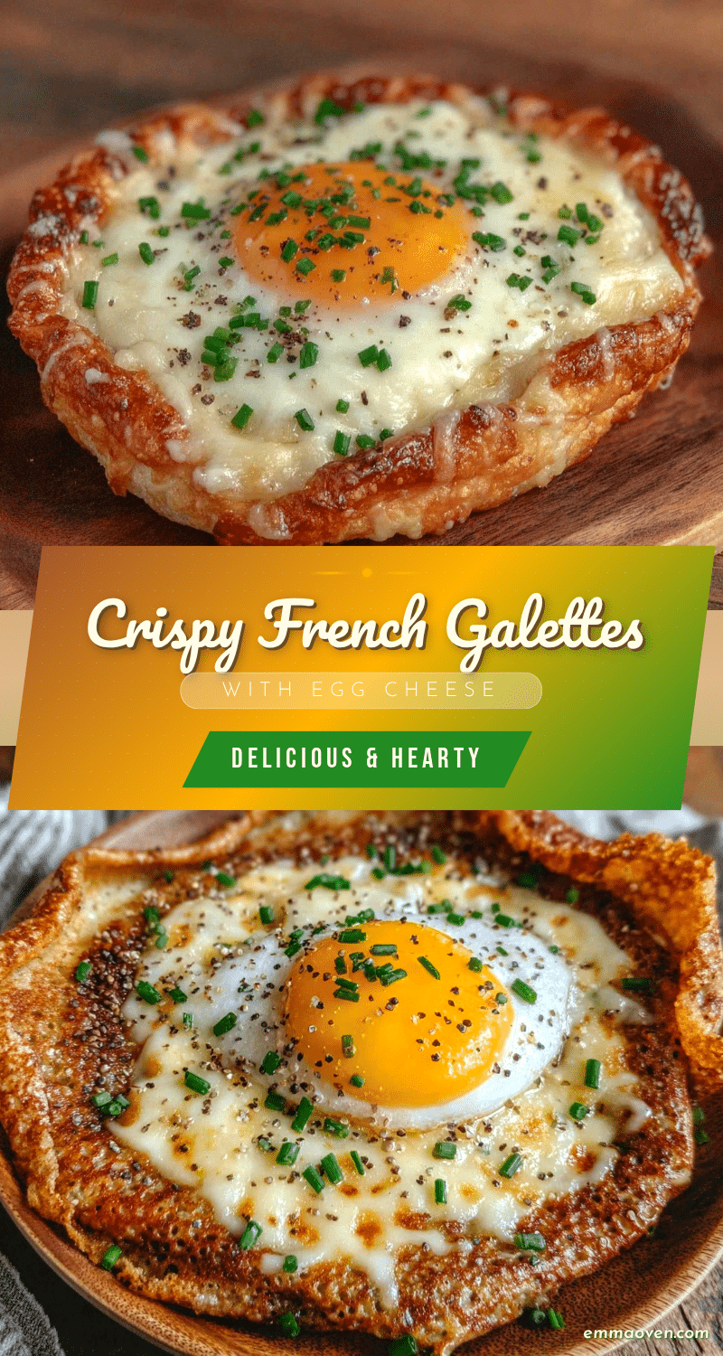 crispy French galettes with egg and cheese recipe