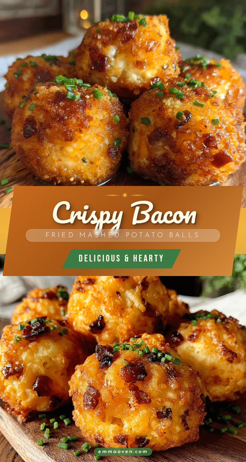 crispy fried mashed potato balls with bacon recipe