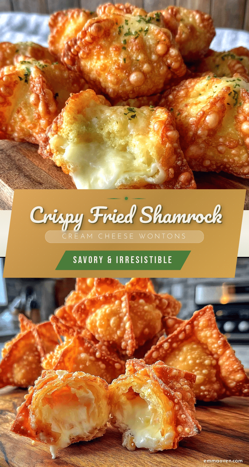 crispy fried shamrock wontons recipe