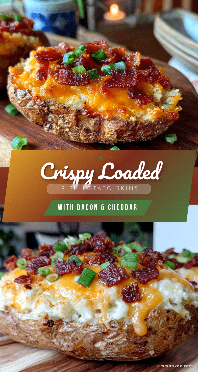 crispy loaded Irish potato skins recipe