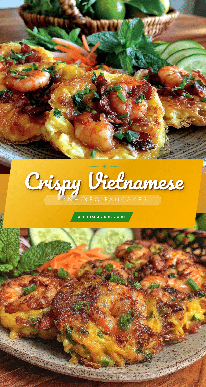 crispy vietnamese bánh xèo savory pancakes recipe