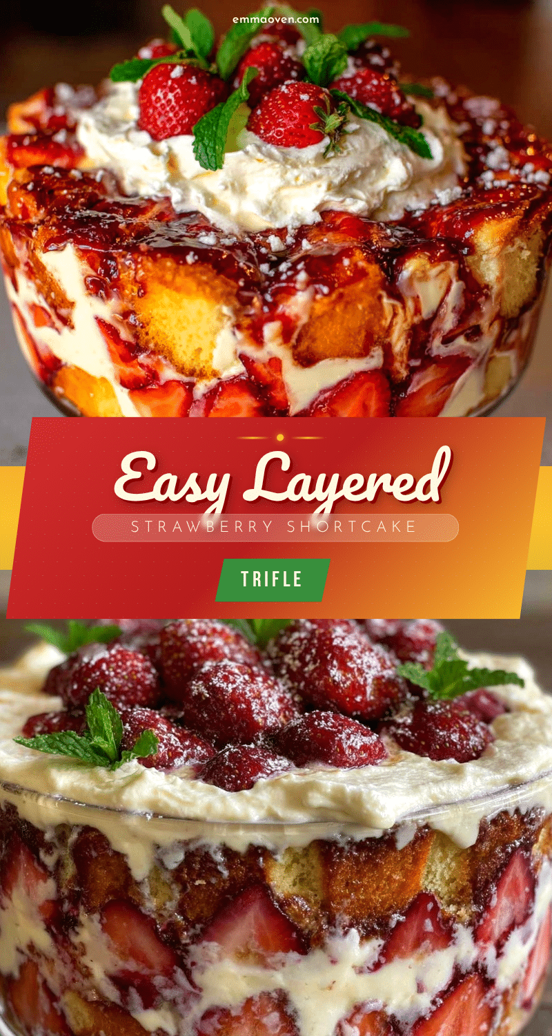 easy strawberry shortcake trifle recipe