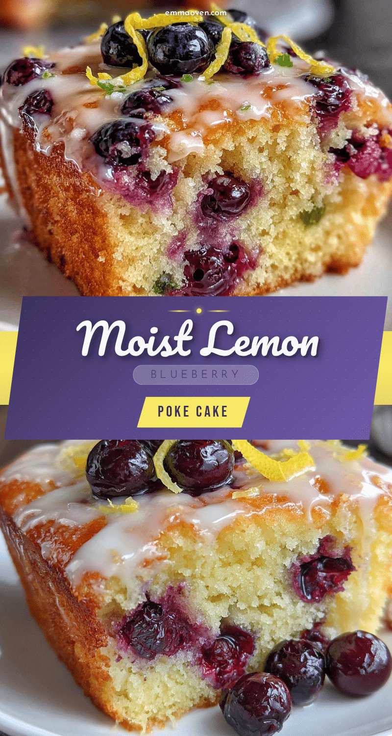moist lemon blueberry poke cake recipe