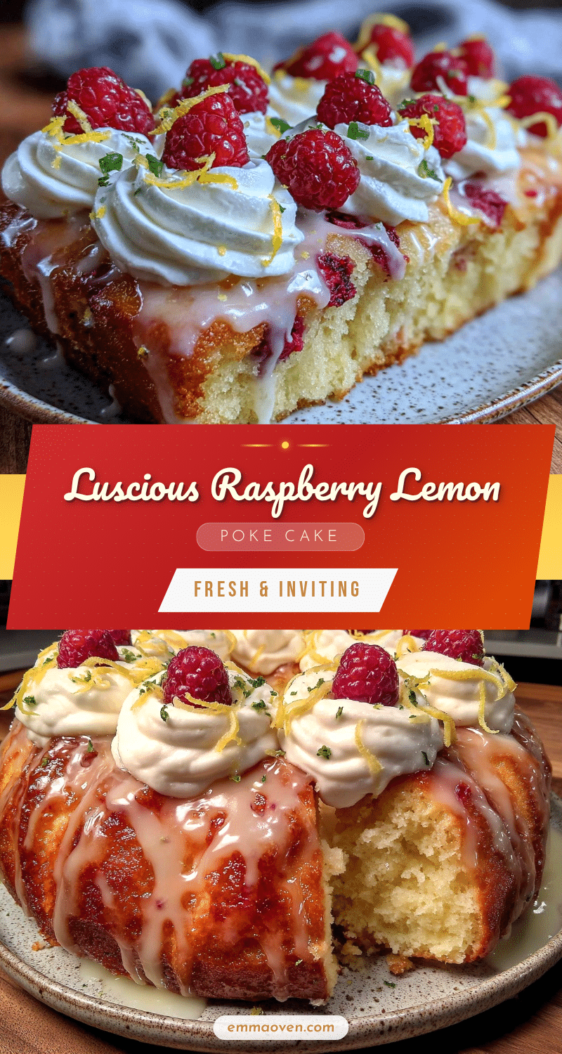 raspberry lemon poke cake recipe