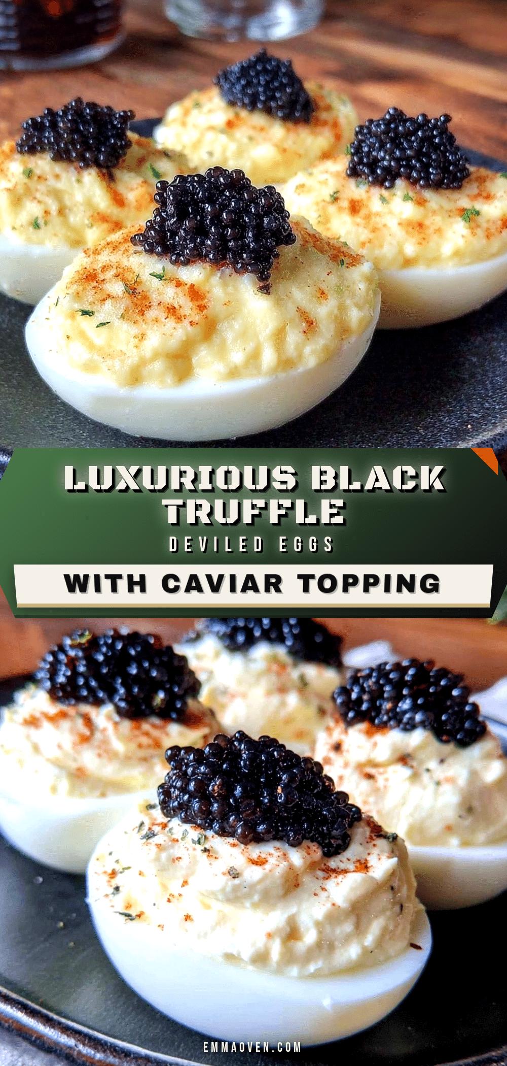 black truffle deviled eggs recipe