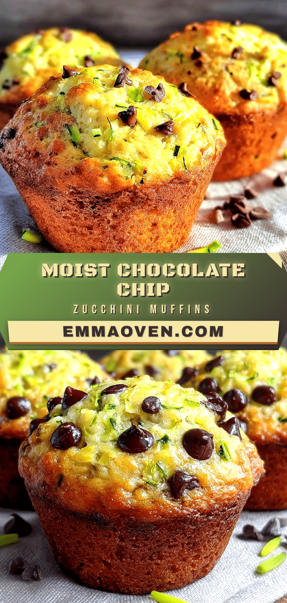 chocolate chip zucchini muffins recipe
