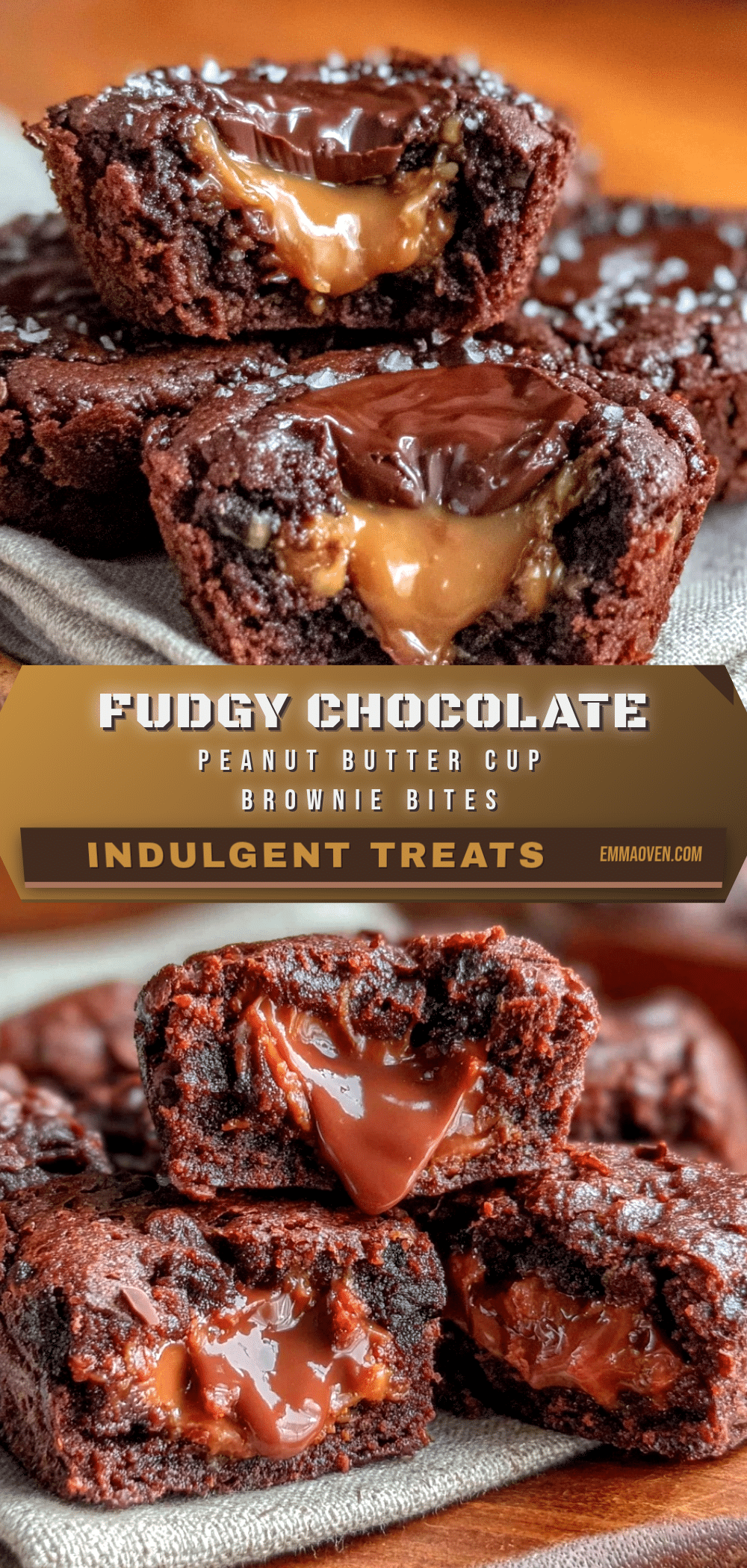 chocolate peanut butter cup stuffed brownie bites recipe
