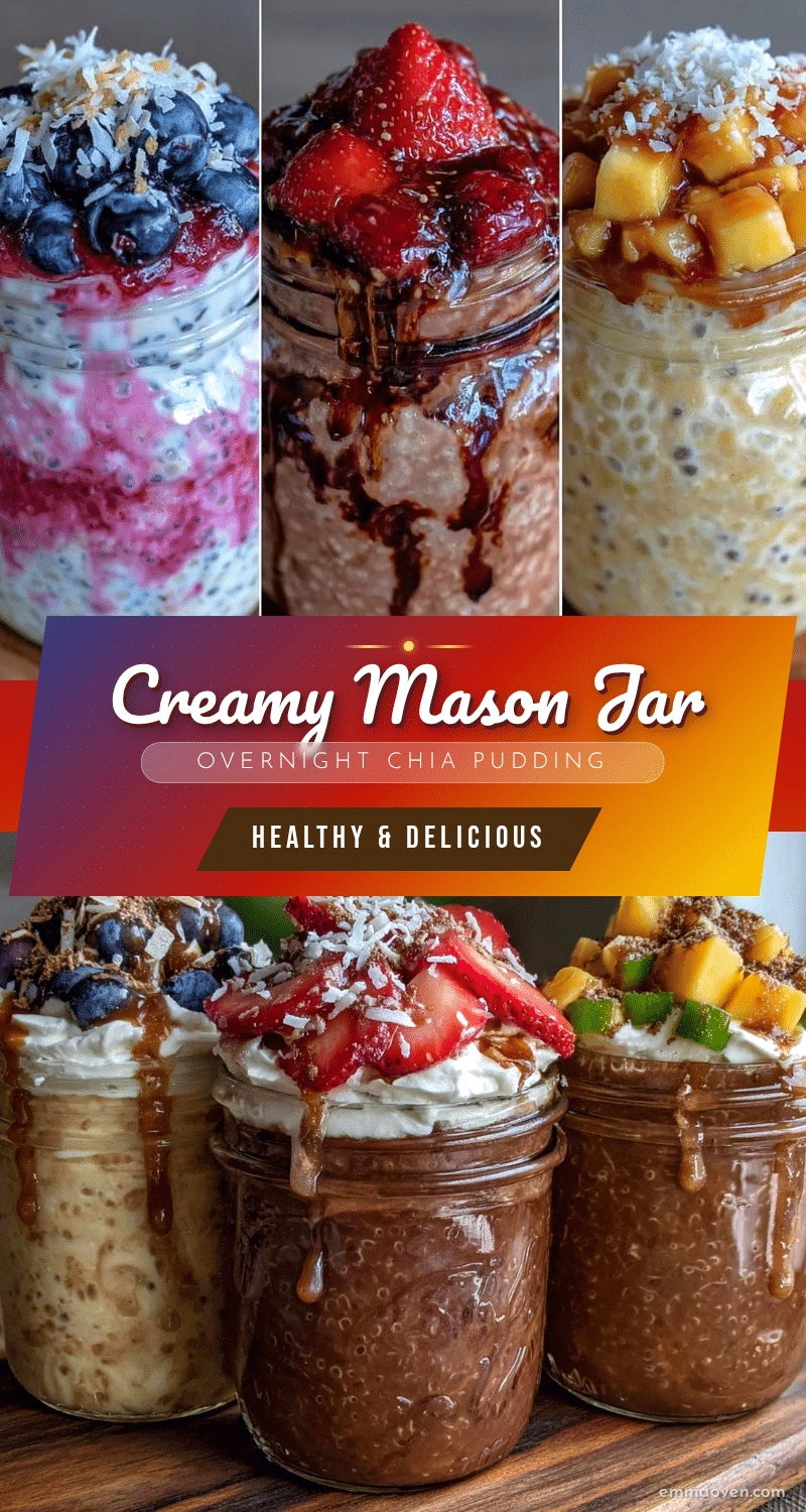 creamy mason jar overnight chia pudding recipe