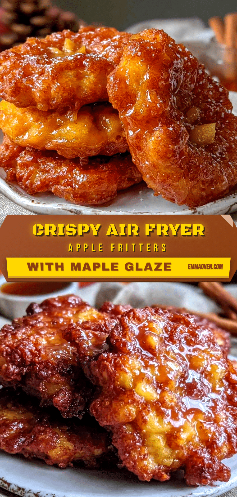 crispy air fryer apple fritters recipe