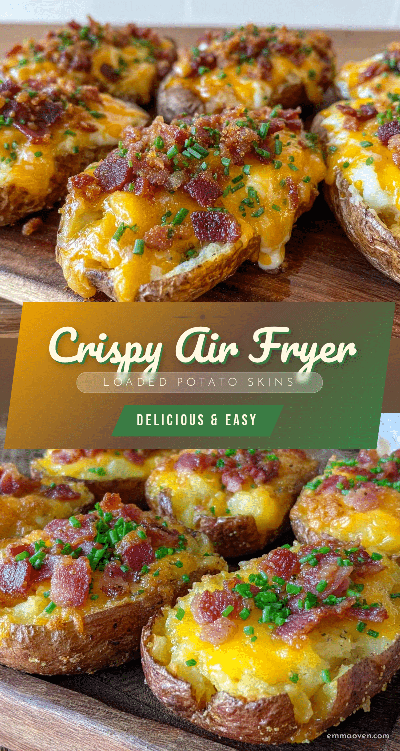 crispy air fryer loaded potato skins recipe