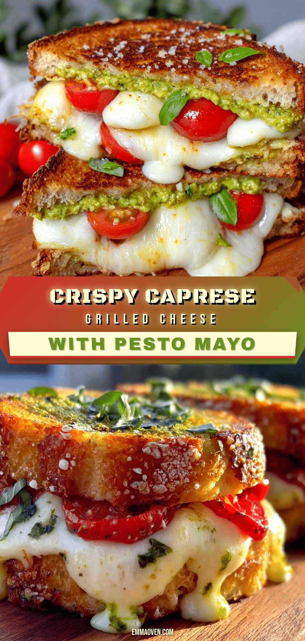 crispy caprese grilled cheese recipe