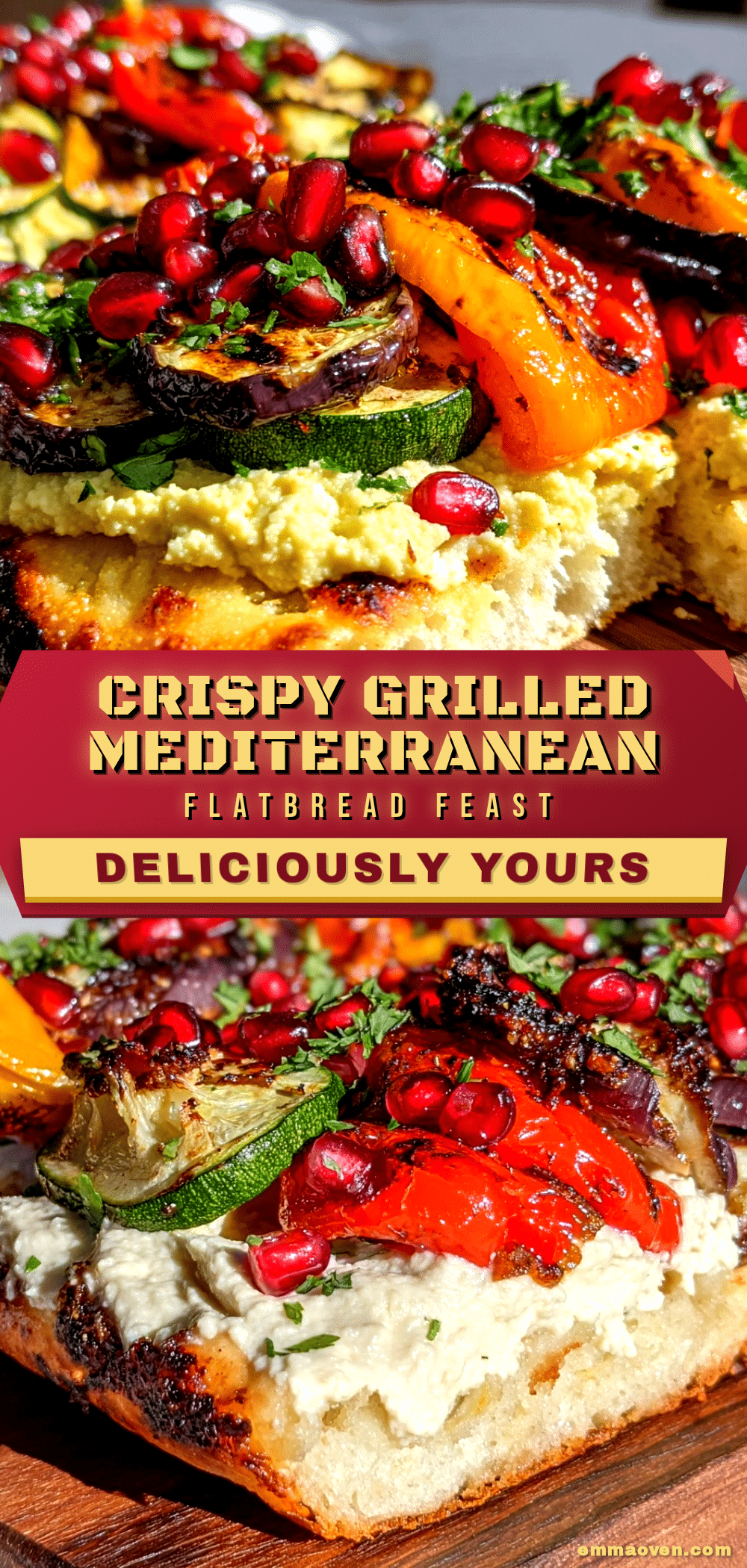 crispy grilled mediterranean flatbread recipe