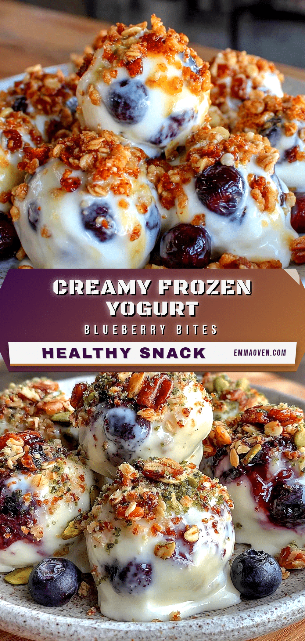 frozen yogurt covered blueberry bites recipe