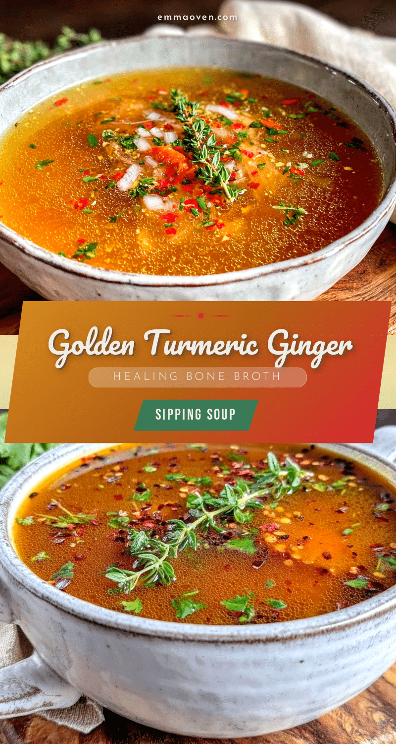 golden turmeric ginger bone broth soup recipe