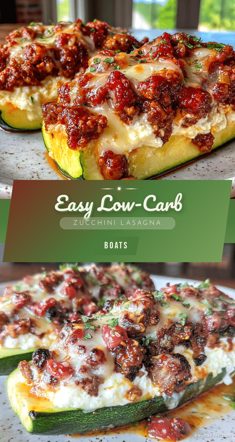 low carb zucchini lasagna boats recipe