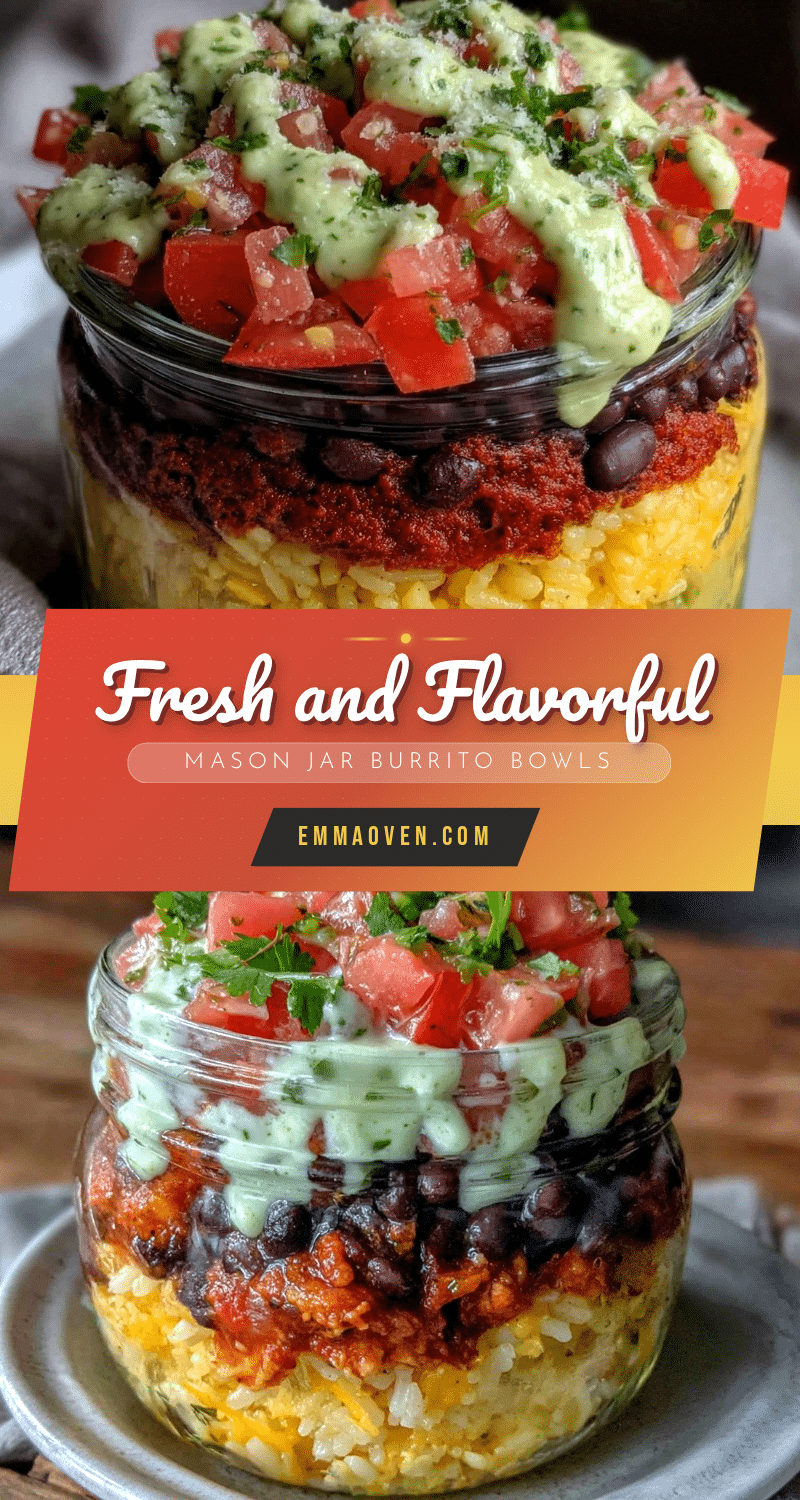 mason jar burrito bowl layers recipe